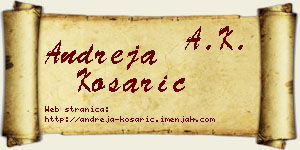 Andreja Košarić vizit kartica